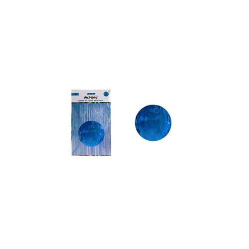 GENERICO - Cortinas Metalicas Azul Holográfico 1x2m