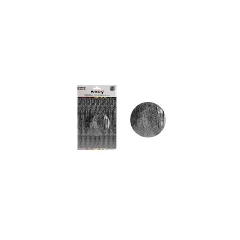 GENERICO - Cortinas Metalicas Negro Holográfico 1x2m