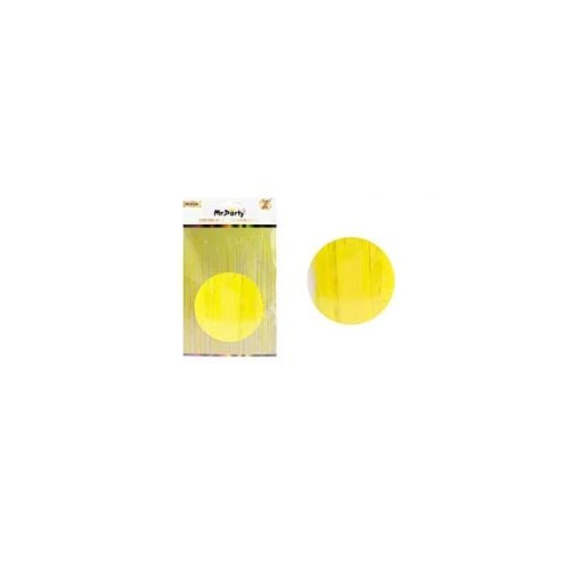 GENERICO - Cortinas Flecos Amarillo Pastel 1x2m