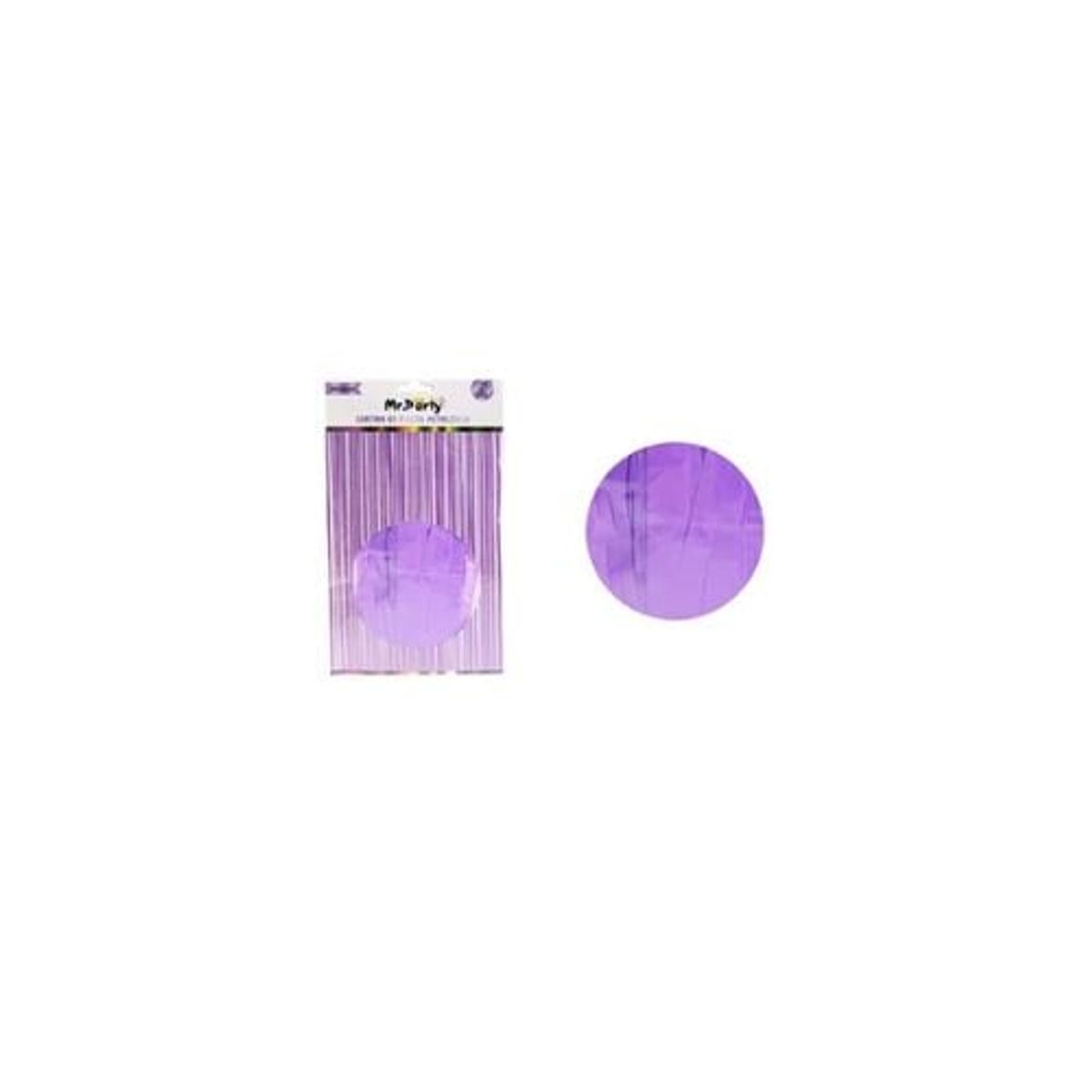 GENERICO - Cortinas Flecos Morado Pastel 1x2m