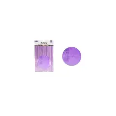 GENERICO - Cortinas Flecos Morado Pastel 1x2m