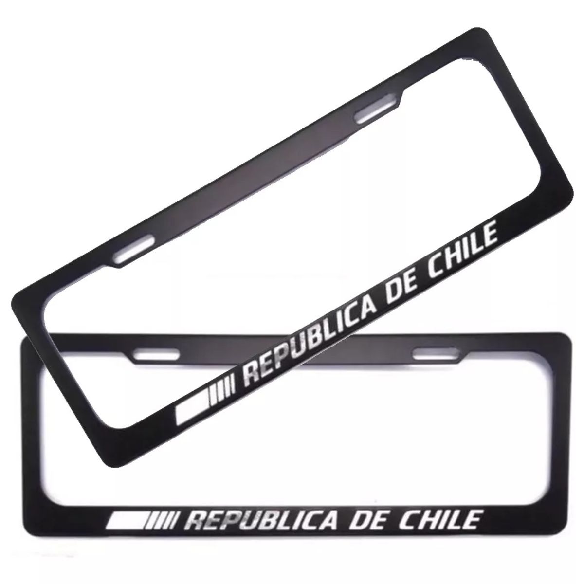 KUANGYE - 2pcs Marco De Matrícula Soportes De Cubierta Negros De Coche