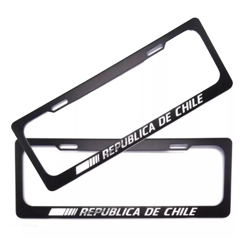 KUANGYE - 2pcs Marco De Matrícula Soportes De Cubierta Negros De Coche