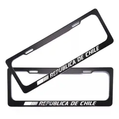 KUANGYE - 2pcs Marco De Matrícula Soportes De Cubierta Negros De Coche