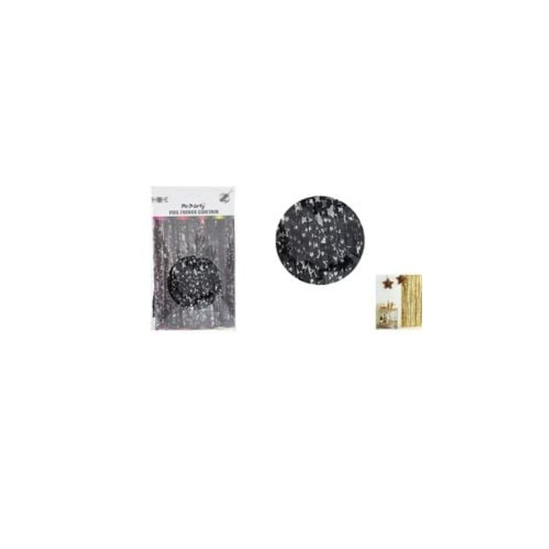 GENERICO - Cortinas Metalicas Negra Estrella 1x2m