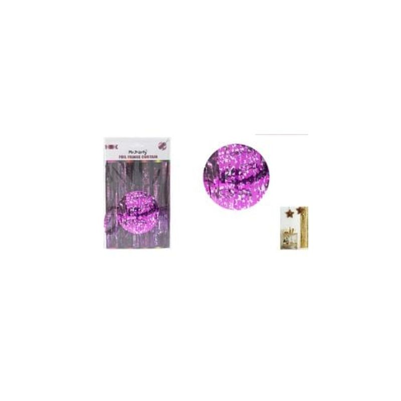 GENERICO - Cortinas Metalicas Fucsia Estrella 1x2m