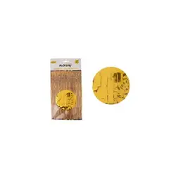 GENERICO - Cortina Flecos Color Dorado Metalico 1x3m