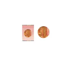 GENERICO - Cortinas Flecos Tornasol Rosa Dorado 1x2m