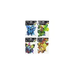 GENERICO - Adorno Decorativo Mariposa Color Aleatorio 12pcs