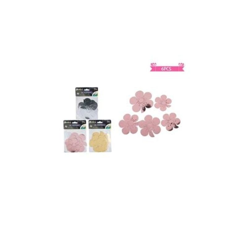 GENERICO - Adornos Decorativos Flores Color Aleatorio 6pcs