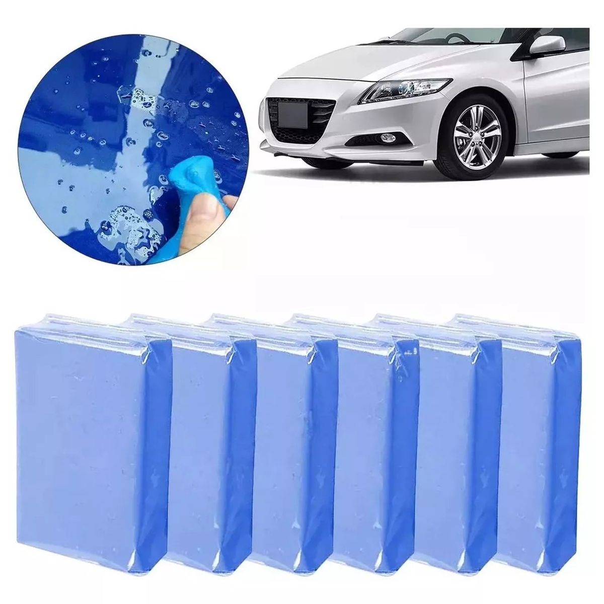 KUANGYE - 6 Pcs Clay Bar, Descontaminante Para Vehículos De 100grs.