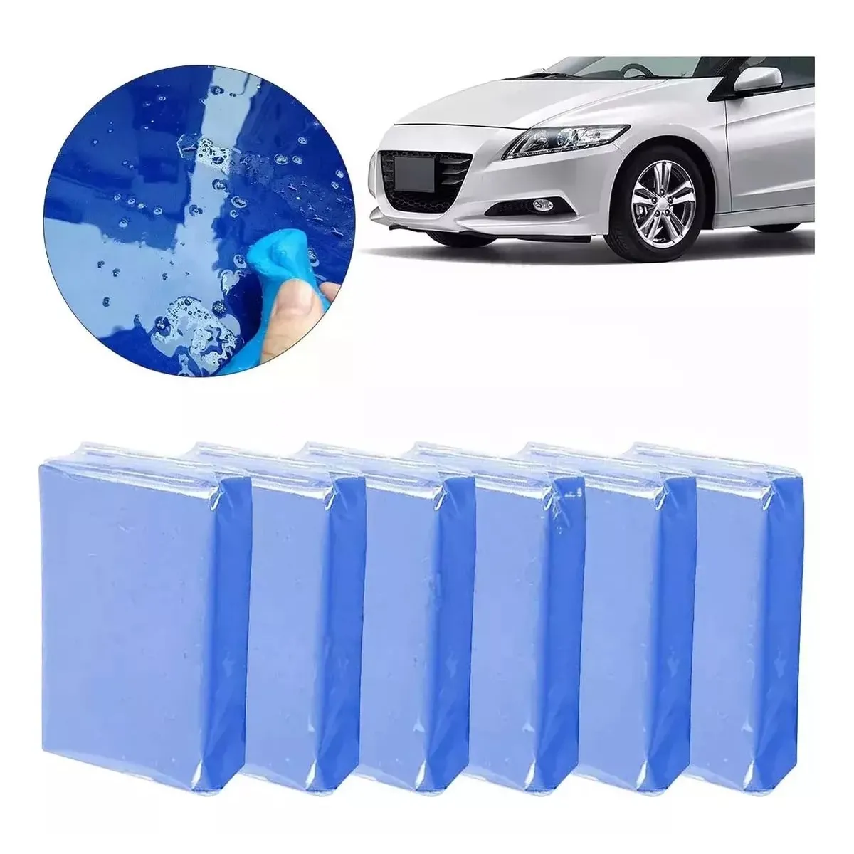 KUANGYE - 6 Pcs Clay Bar, Descontaminante Para Vehículos De 100grs.