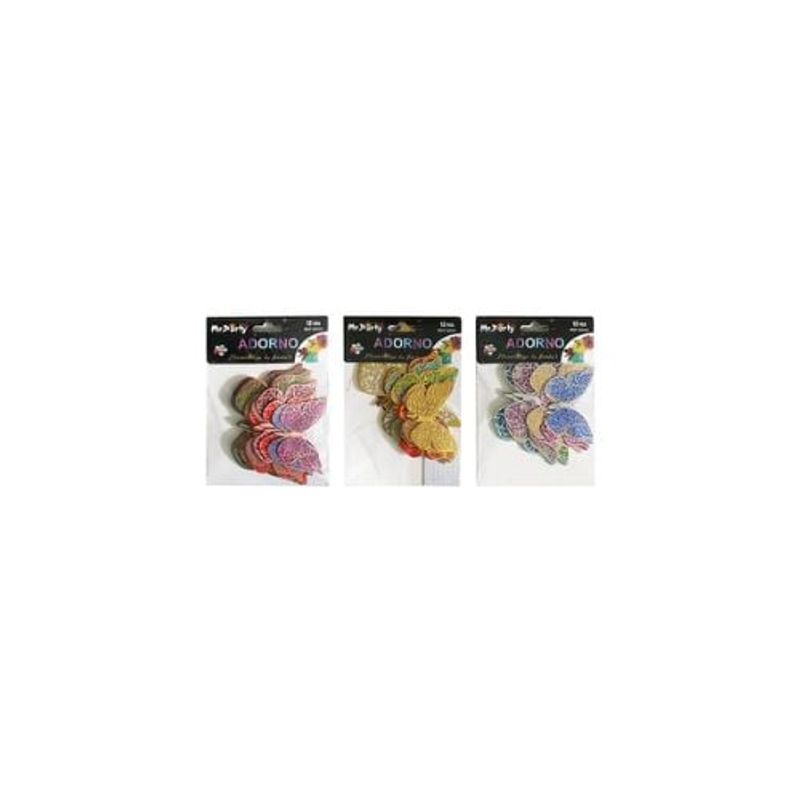 GENERICO - Adorno Decorativo Mariposa Color Aleatorio 12pcs