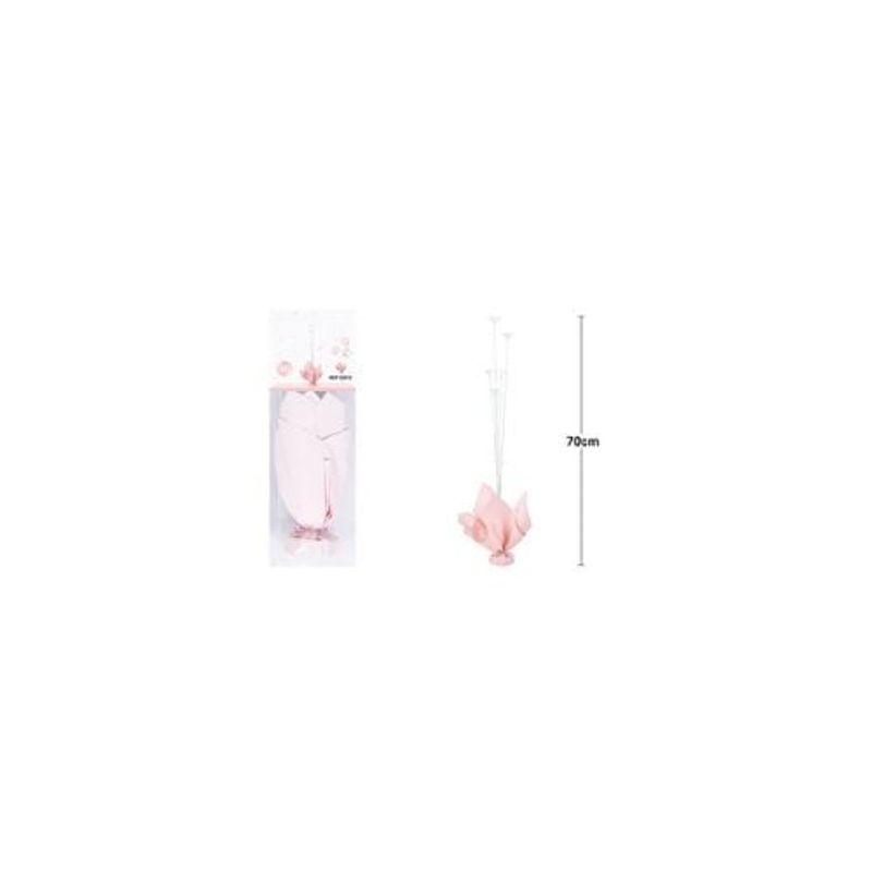 GENERICO - Soporte Para Globos Color Rosa Con Varillas 70cm
