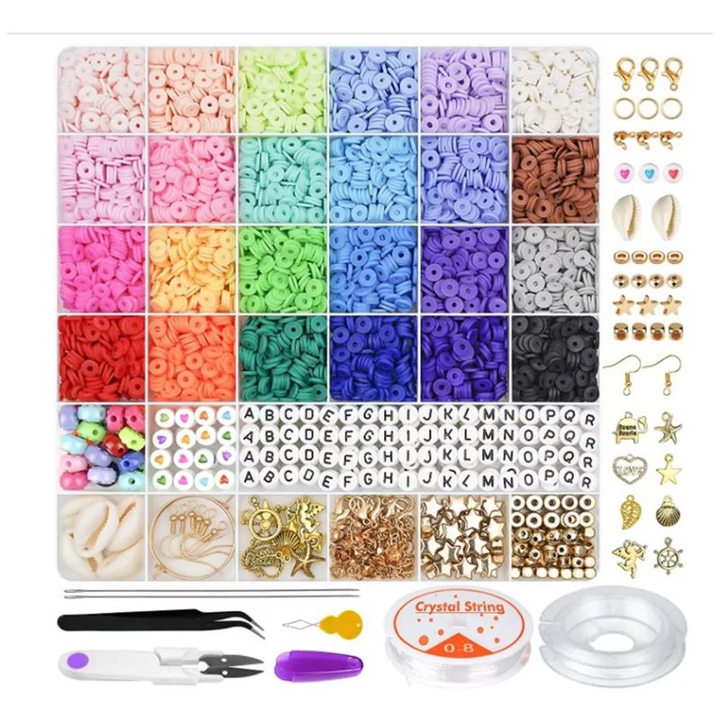 KUANGYE - Juego De Piedras Naturales 6000 Uds Kit Para Hacer Pulseras