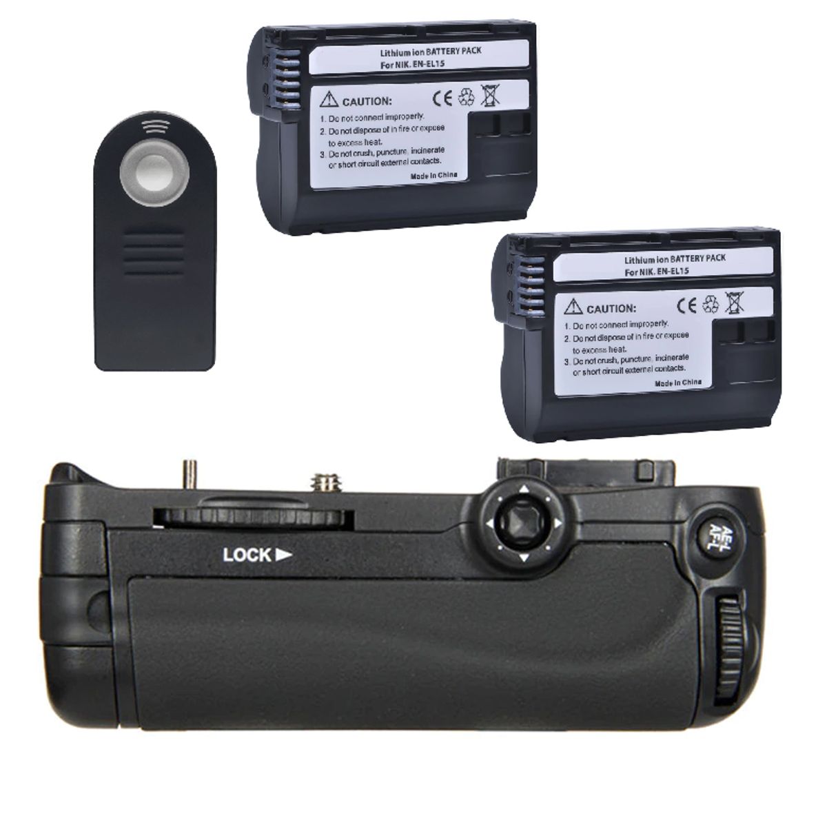 GENERICO - BATTERY GRIP MB-D16 NIKON D750 ALTERNATIVO + 2 BATERÍAS + CONTROL