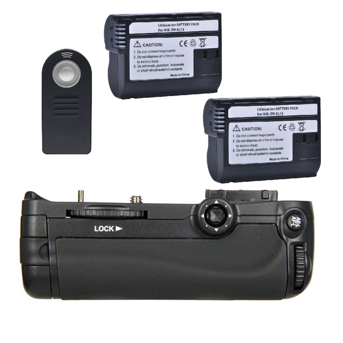 GENERICO - BATTERY GRIP MB-D16 NIKON D750 ALTERNATIVO + 2 BATERÍAS + CONTROL