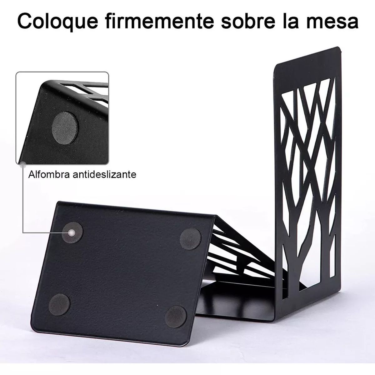 KUANGYE - Soporte Para Sujetalibros 2 Pares De Soportes Para Libros