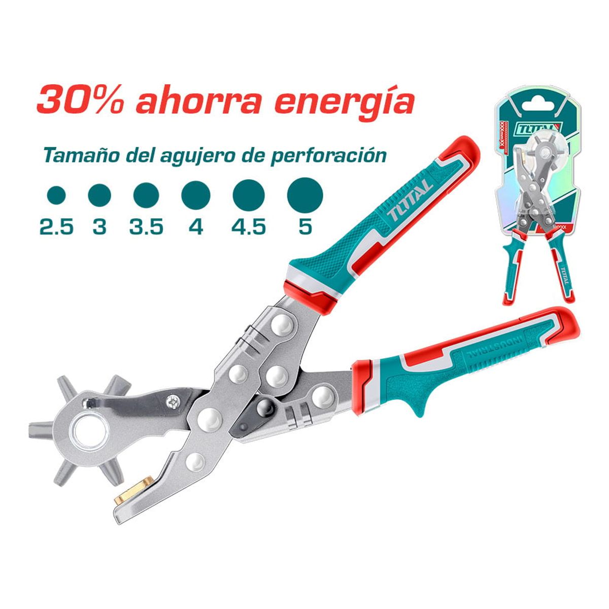 TOTAL TOOLS - Alicate sacabocados 2mm Super TOTAL