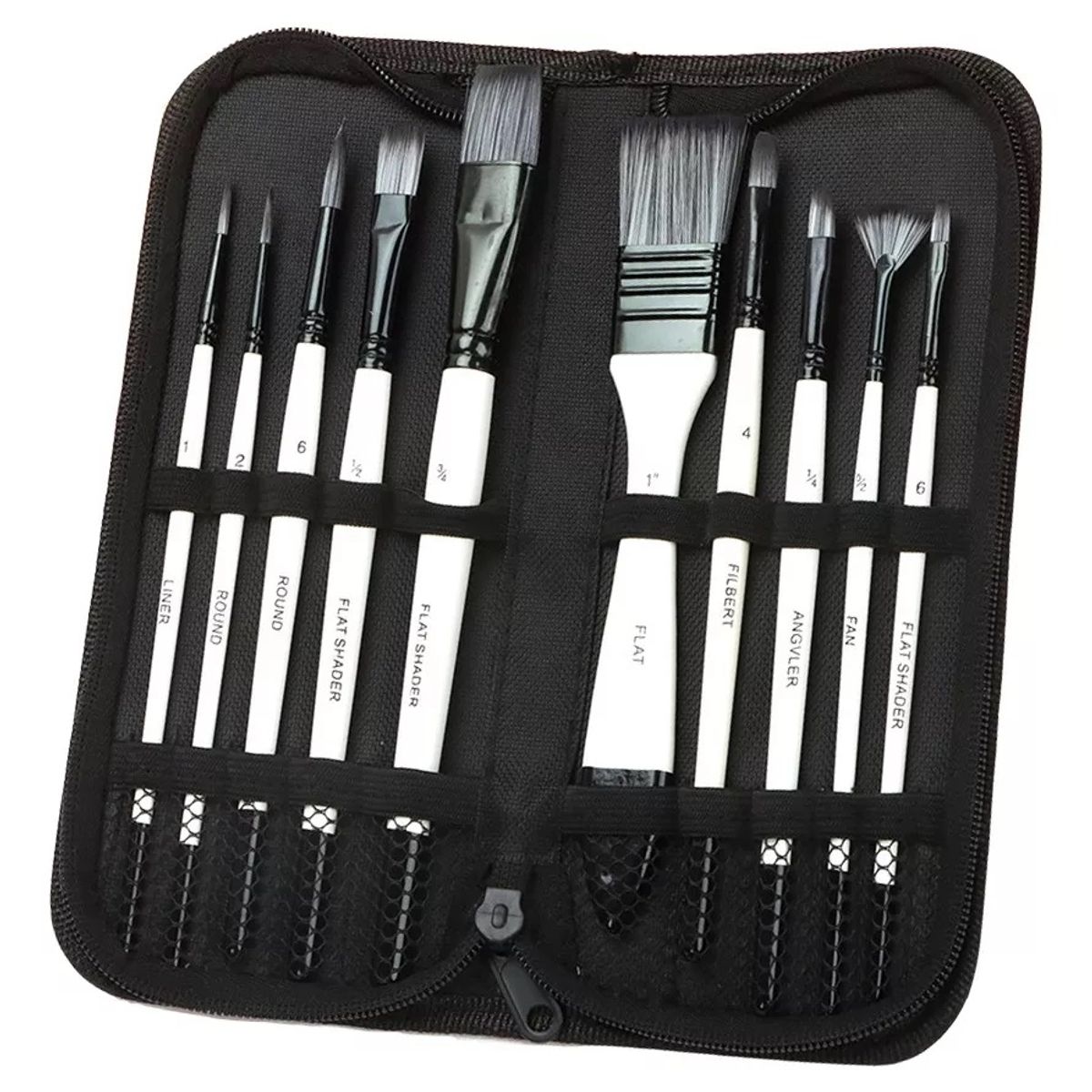 KUANGYE - Set Pinceles 10 Y Bolso Profesionales Óleo Acuarela Acrílico