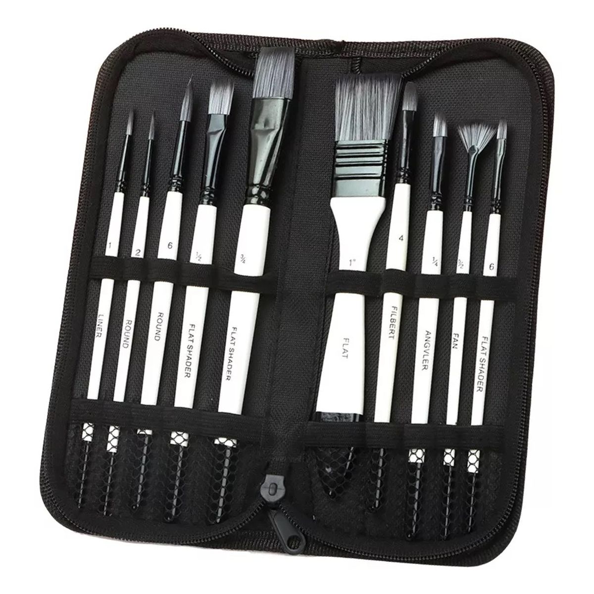 KUANGYE - Set Pinceles 10 Y Bolso Profesionales Óleo Acuarela Acrílico