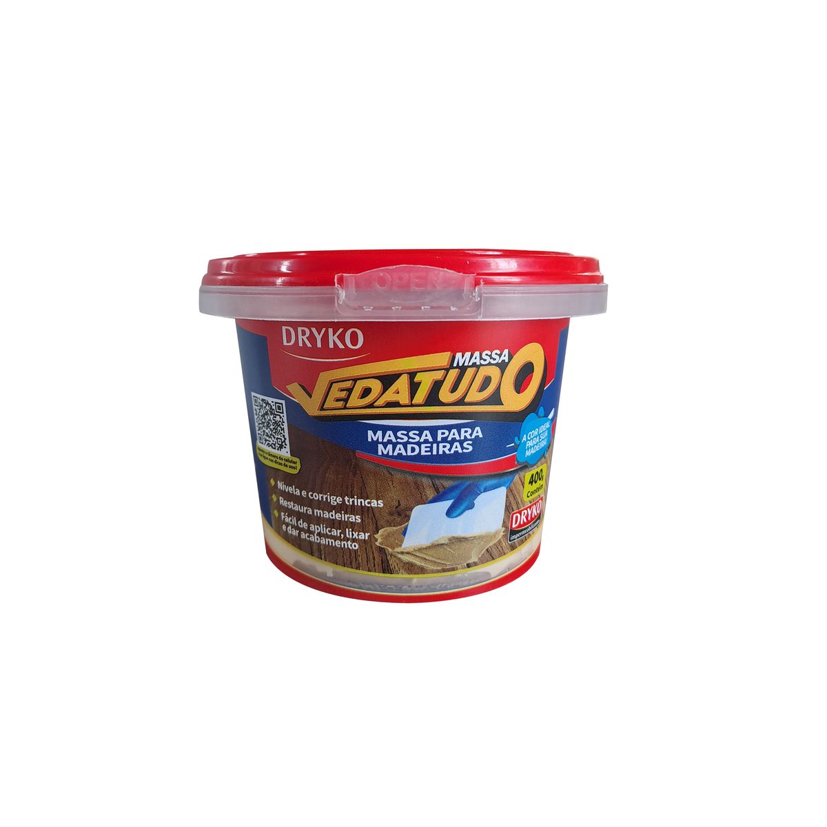 GENERICO - Masa Repara Madera 400 Gr Dryko - Blanco
