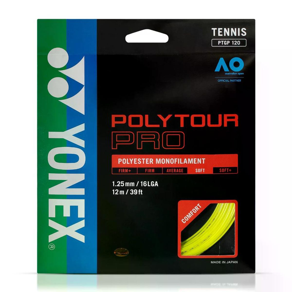 YONEX - Set Cuerda Tenis POLY TOUR PRO 125  16L Amarillo
