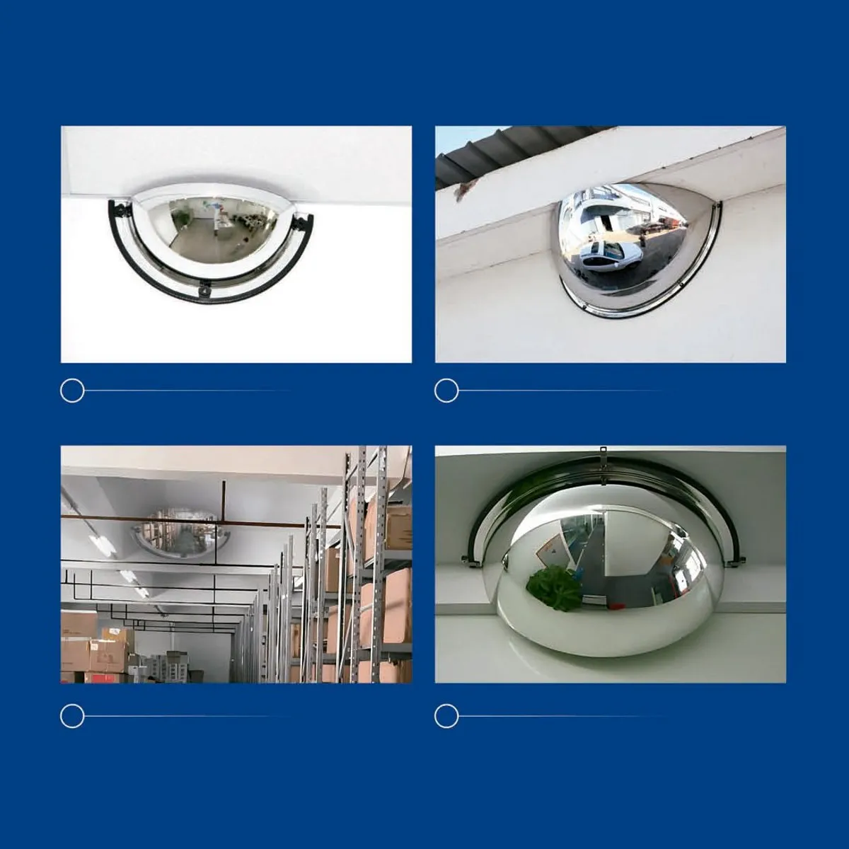 GENERICO - Espejo Panorámico 60cm tipo Domo 360°  Convexo de alta resistencia