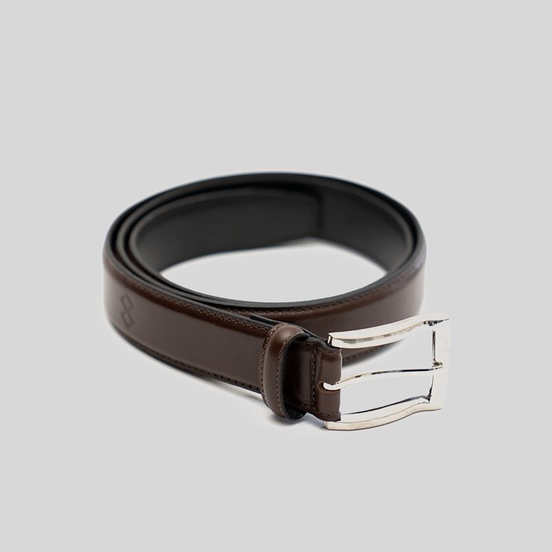 TRAUKO - Cinturón Hombre Cuero Café Oscuro Trauko Formal