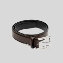 TRAUKO - Cinturón Hombre Cuero Café Oscuro Formal