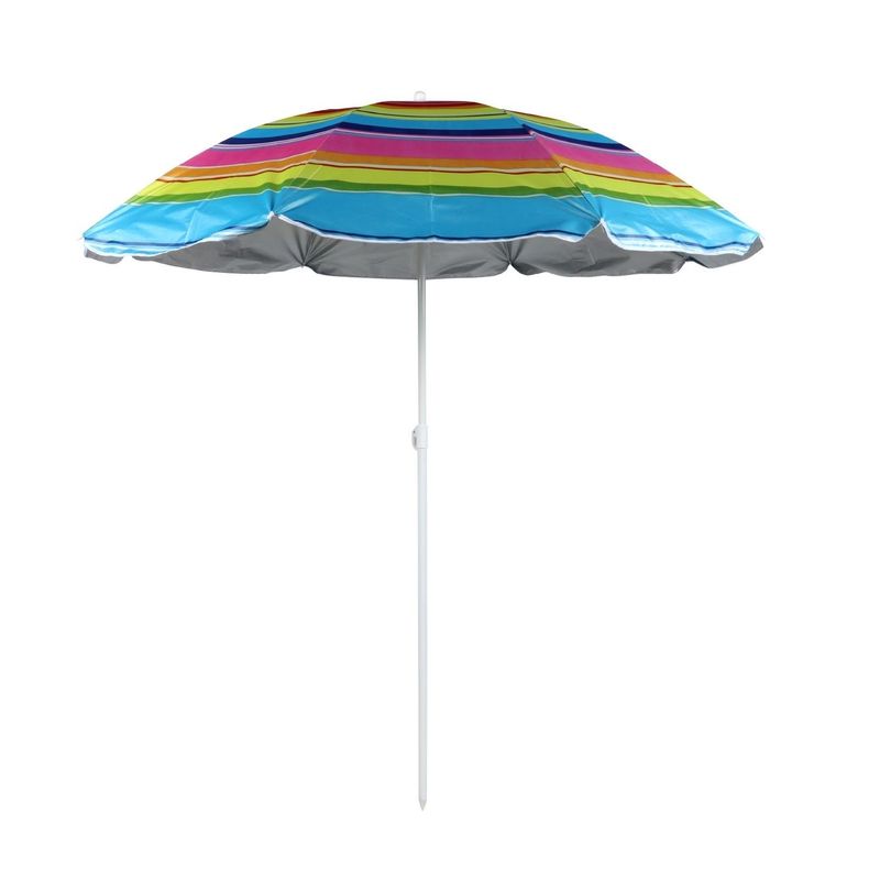 OEM - SOMBRILLA RECLINABLE 170 MTS DIAMETRO PLAYA DISEÑO RAYAS COLORES VARIADOS