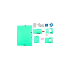 GENERICO - Carpeta Verde Agua Con Elastico