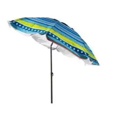 OEM - SOMBRILLA RECLINABLE 220 MTS DIAMETRO PLAYA CAMPING DISEÑO RAYAS COLORES VARIOS