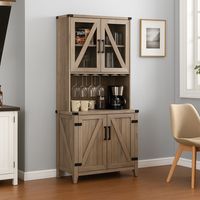 Vitrina 4 Puertas Grey Wash