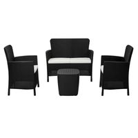 Juego Terraza Capri Comfort Café tipo Rattán MQ