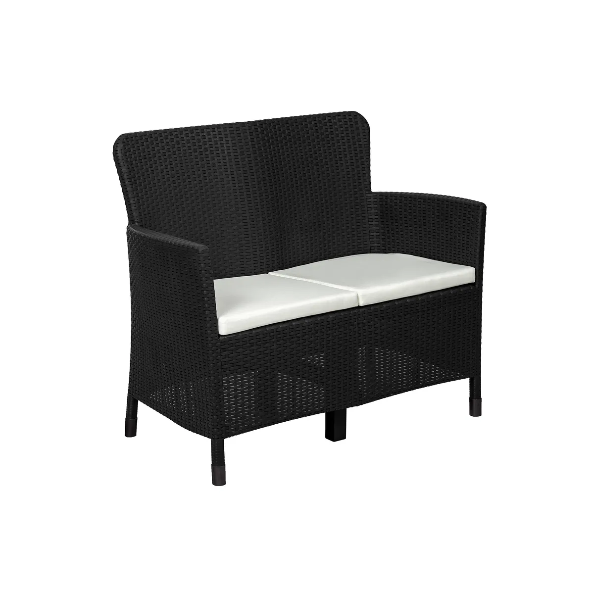 QRUBBER - Juego Terraza Capri Comfort Café tipo Rattán MQ QRubber