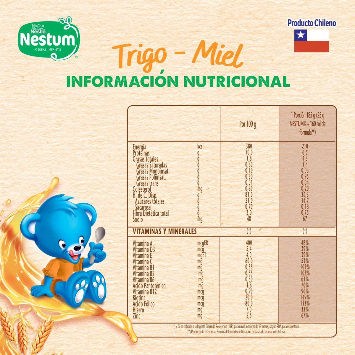 NESTUM - Cereal Infantil Nestum® Trigo Y Miel 250g