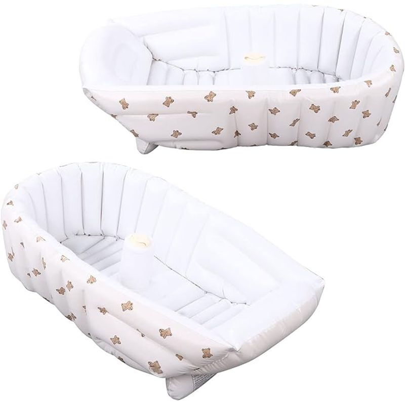 GENERICO - Bañera Tina Inflable Portátil Para Bebés Color Blanca