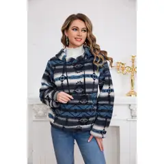 MPROPIA - Polerón Polar Étnico Invierno Mujer Diseños Colores 6077