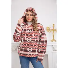 MPROPIA - Polerón Polar Étnico Invierno Mujer Diseños Colores 6077