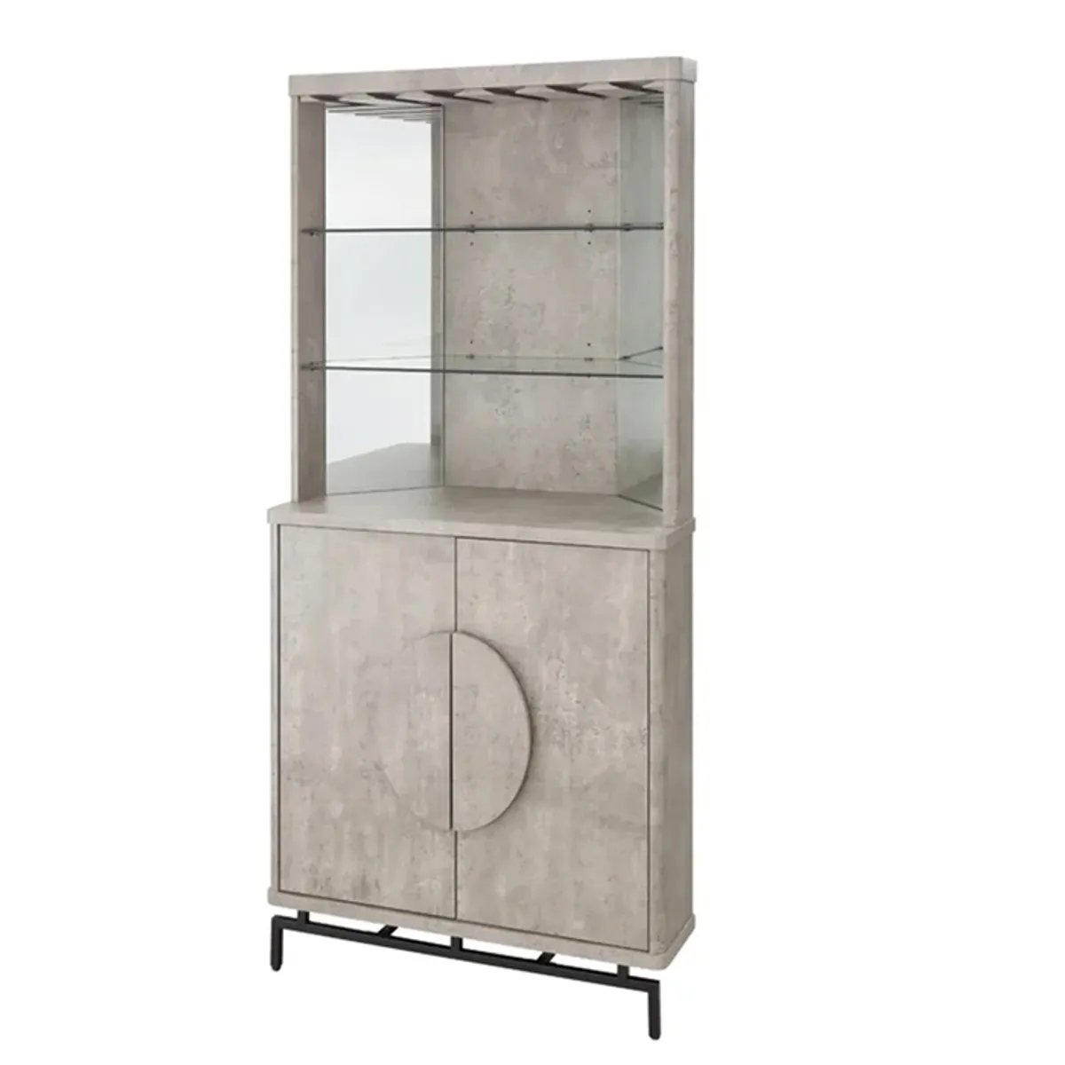 MSA MUEBLES SANTA ANA - Vitrina Esquinero Bar American Concret