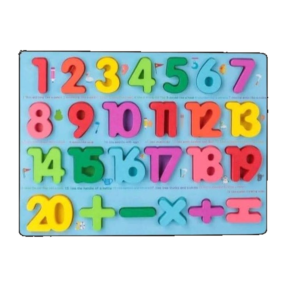 GENERICO - Encaje madera numeros con colores