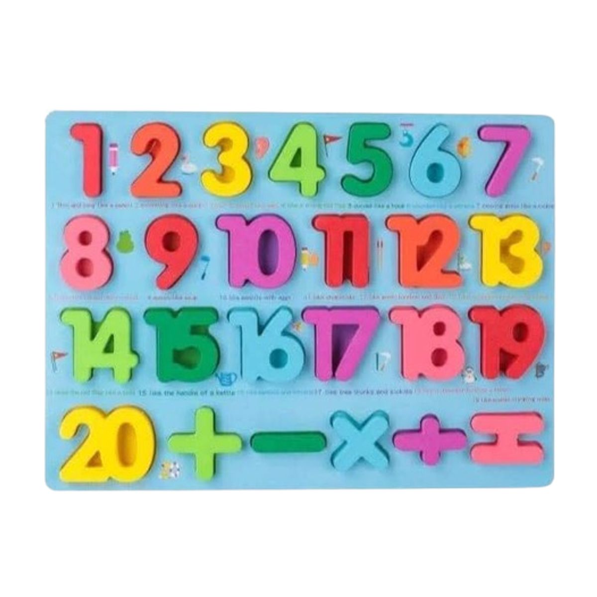 GENERICO - Encaje madera numeros con colores