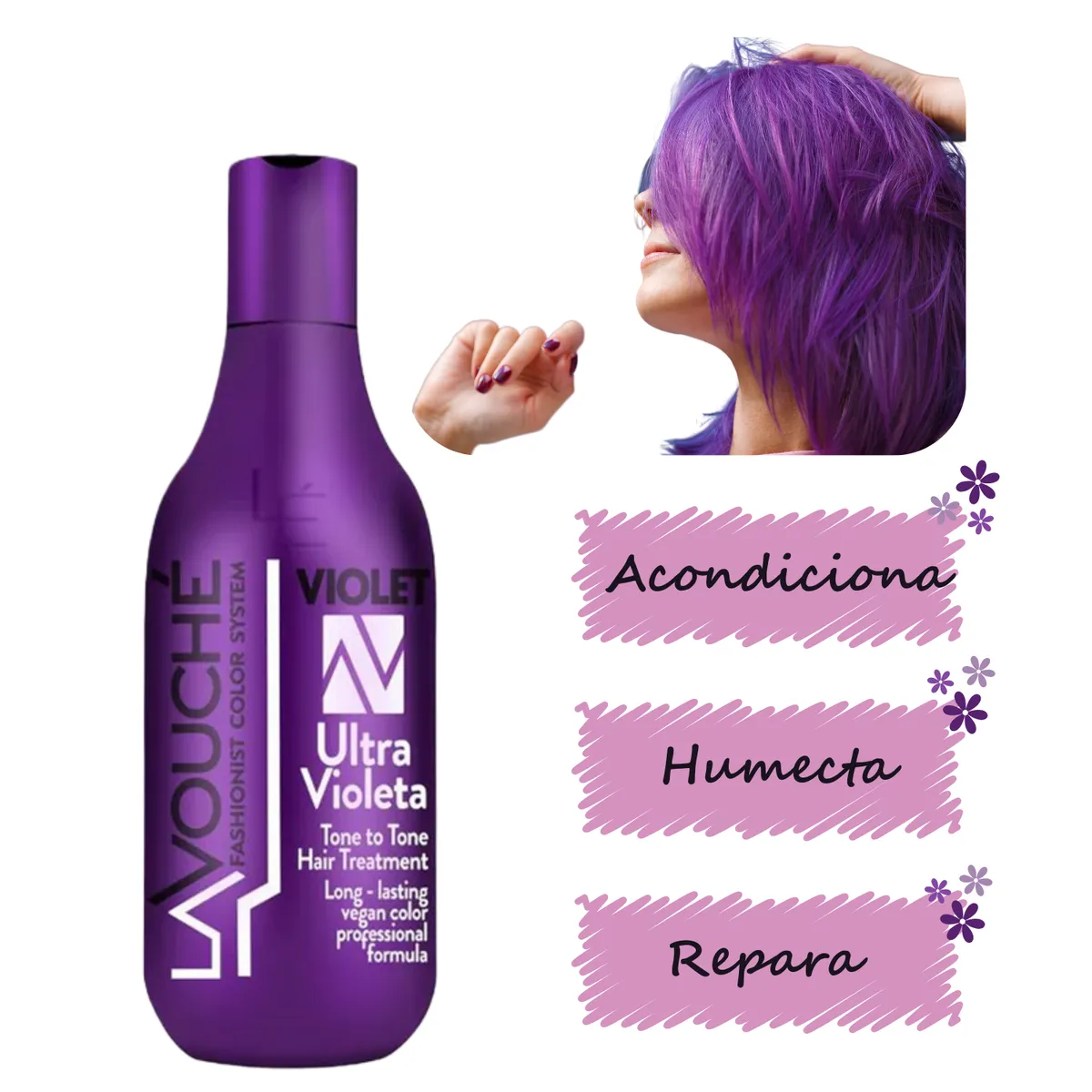 GENERICO - Tratamiento Matizante Lavouche Ultra Violeta 300ml Violeta Borgoña