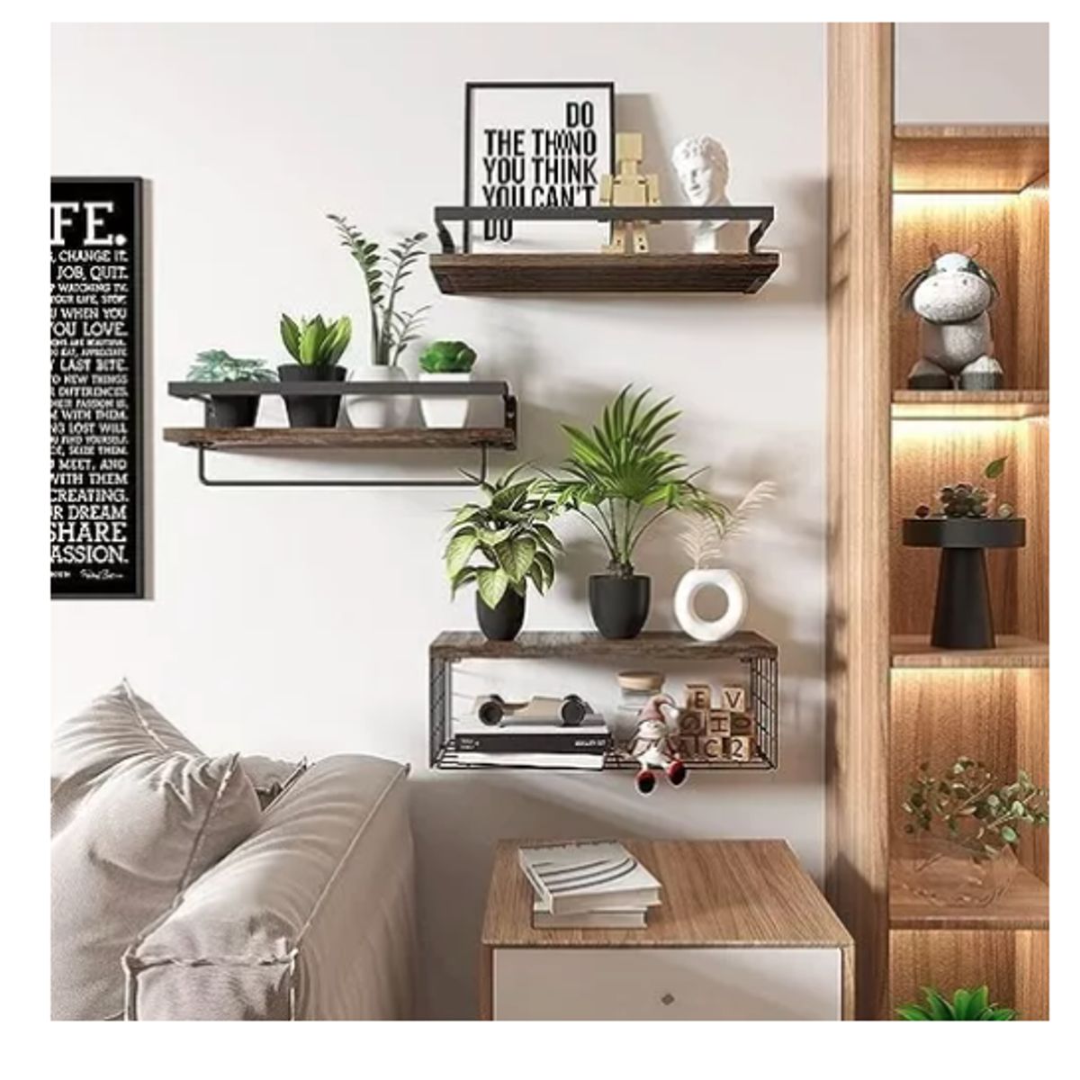 GENERICO - Repisas Flotantes Para Montaje En Pared Kit X3 Estantes