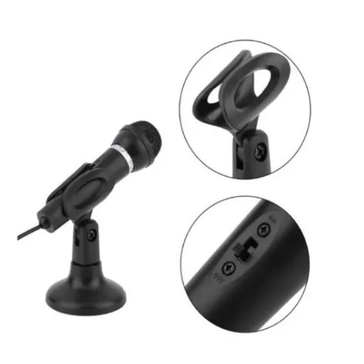 GENERICO - Microfono Plug 3.5 Pc Notebook Con Pedestal Incluido