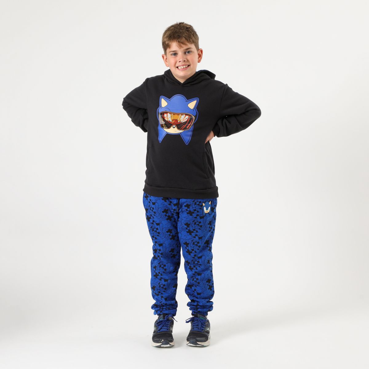 SONIC - Polerón con Capucha Sonic Gamer Niños 4-10 Años