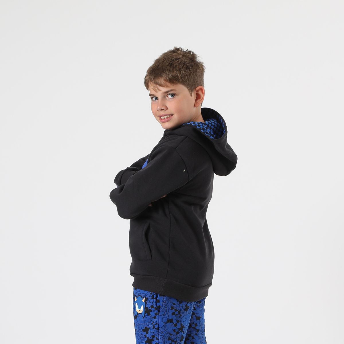 SONIC - Polerón con Capucha Sonic Gamer Niños 4-10 Años