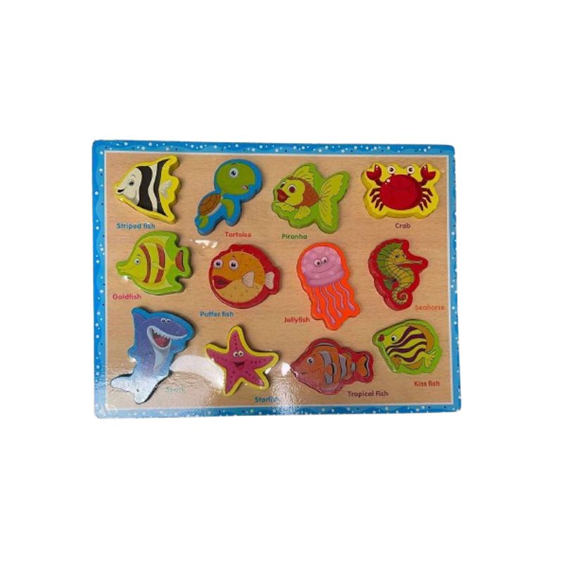GENERICO - Set encaje didactico madera para niños