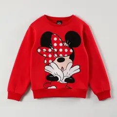 DISNEY - Poleron Niña Minnie Sorpresa Rojo